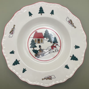 Mason's Christmas Village EST. 1796 diep bord 22cm bovenzijde