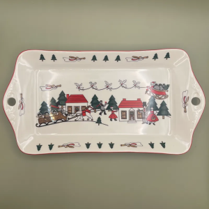 Mason’s Christmas Village cakeschaal 1796