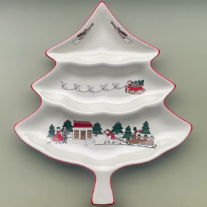 Mason’s Christmas Village serveerschaal kerstboom 36cm